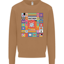 Vibrant Sagittarius Star Sign Zodiac Mens Sweatshirt Jumper Caramel Latte