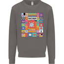 Vibrant Sagittarius Star Sign Zodiac Mens Sweatshirt Jumper Charcoal