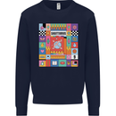 Vibrant Sagittarius Star Sign Zodiac Mens Sweatshirt Jumper Navy Blue