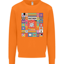 Vibrant Sagittarius Star Sign Zodiac Mens Sweatshirt Jumper Orange