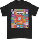 Vibrant Sagittarius Star Sign Zodiac Mens T-Shirt 100% Cotton Black
