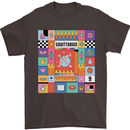 Vibrant Sagittarius Star Sign Zodiac Mens T-Shirt 100% Cotton Dark Chocolate