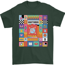 Vibrant Sagittarius Star Sign Zodiac Mens T-Shirt 100% Cotton Forest Green
