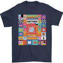 Vibrant Sagittarius Star Sign Zodiac Mens T-Shirt 100% Cotton Navy Blue
