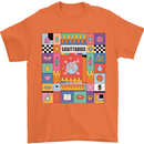 Vibrant Sagittarius Star Sign Zodiac Mens T-Shirt 100% Cotton Orange