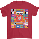 Vibrant Sagittarius Star Sign Zodiac Mens T-Shirt 100% Cotton Red