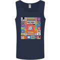 Vibrant Sagittarius Star Sign Zodiac Mens Vest Tank Top Navy Blue