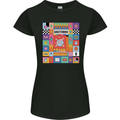 Vibrant Sagittarius Star Sign Zodiac Womens Petite Cut T-Shirt Black