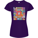 Vibrant Sagittarius Star Sign Zodiac Womens Petite Cut T-Shirt Purple