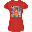 Vibrant Sagittarius Star Sign Zodiac Womens Petite Cut T-Shirt Red
