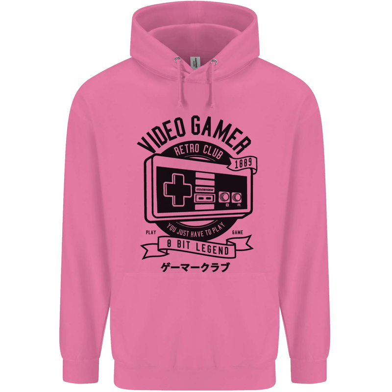 Video Gamer Retro Club Gaming Childrens Kids Hoodie Azalea