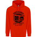 Video Gamer Retro Club Gaming Childrens Kids Hoodie Bright Red