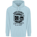 Video Gamer Retro Club Gaming Childrens Kids Hoodie Light Blue
