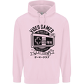 Video Gamer Retro Club Gaming Childrens Kids Hoodie Light Pink