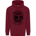 Video Gamer Retro Club Gaming Childrens Kids Hoodie Maroon