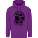 Video Gamer Retro Club Gaming Childrens Kids Hoodie Purple