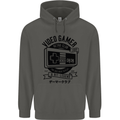 Video Gamer Retro Club Gaming Childrens Kids Hoodie Storm Grey