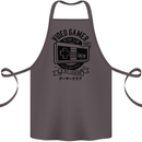 Video Gamer Retro Club Gaming Cotton Apron 100% Organic Dark Grey
