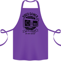 Video Gamer Retro Club Gaming Cotton Apron 100% Organic Purple