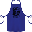 Video Gamer Retro Club Gaming Cotton Apron 100% Organic Royal Blue