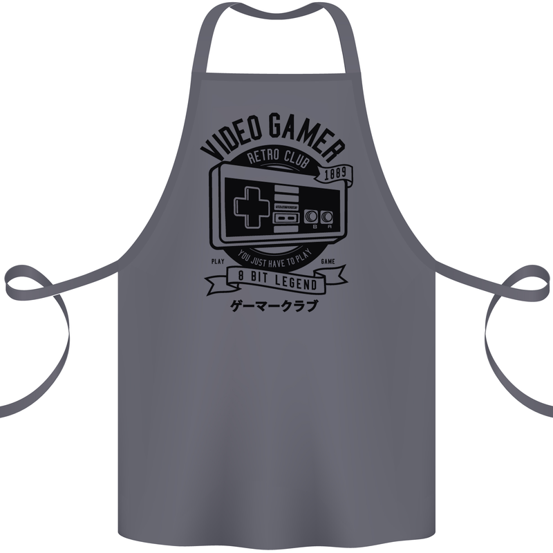 Video Gamer Retro Club Gaming Cotton Apron 100% Organic Steel