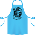 Video Gamer Retro Club Gaming Cotton Apron 100% Organic Turquoise