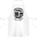 Video Gamer Retro Club Gaming Cotton Apron 100% Organic White