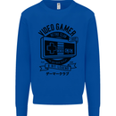 Video Gamer Retro Club Gaming Kids Sweatshirt Jumper Royal Blue