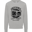 Video Gamer Retro Club Gaming Kids Sweatshirt Jumper Sports Grey