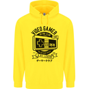 Video Gamer Retro Club Gaming Mens 80% Cotton Hoodie Yellow