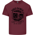 Video Gamer Retro Club Gaming Mens Cotton T-Shirt Tee Top Maroon