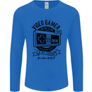 Video Gamer Retro Club Gaming Mens Long Sleeve T-Shirt Royal Blue