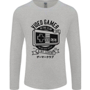 Video Gamer Retro Club Gaming Mens Long Sleeve T-Shirt Sports Grey
