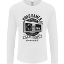 Video Gamer Retro Club Gaming Mens Long Sleeve T-Shirt White