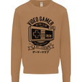 Video Gamer Retro Club Gaming Mens Sweatshirt Jumper Caramel Latte