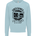 Video Gamer Retro Club Gaming Mens Sweatshirt Jumper Light Blue