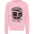 Video Gamer Retro Club Gaming Mens Sweatshirt Jumper Light Pink