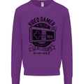 Video Gamer Retro Club Gaming Mens Sweatshirt Jumper Purple