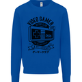 Video Gamer Retro Club Gaming Mens Sweatshirt Jumper Royal Blue