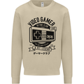 Video Gamer Retro Club Gaming Mens Sweatshirt Jumper Sand
