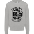 Video Gamer Retro Club Gaming Mens Sweatshirt Jumper Sports Grey