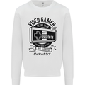 Video Gamer Retro Club Gaming Mens Sweatshirt Jumper White