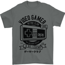 Video Gamer Retro Club Gaming Mens T-Shirt Cotton Gildan Charcoal