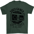 Video Gamer Retro Club Gaming Mens T-Shirt Cotton Gildan Forest Green