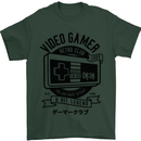 Video Gamer Retro Club Gaming Mens T-Shirt Cotton Gildan Forest Green
