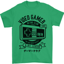 Video Gamer Retro Club Gaming Mens T-Shirt Cotton Gildan Irish Green