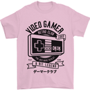 Video Gamer Retro Club Gaming Mens T-Shirt Cotton Gildan Light Pink