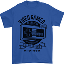 Video Gamer Retro Club Gaming Mens T-Shirt Cotton Gildan Royal Blue