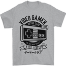Video Gamer Retro Club Gaming Mens T-Shirt Cotton Gildan Sports Grey