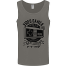 Video Gamer Retro Club Gaming Mens Vest Tank Top Charcoal